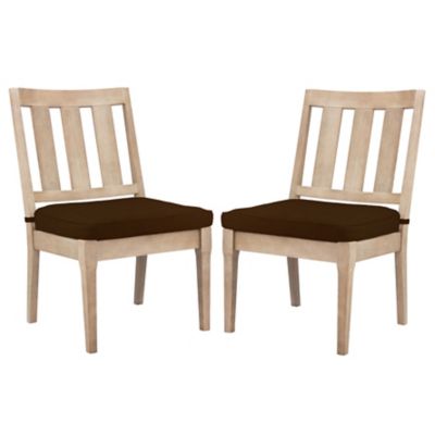 Alder & Ore Calavo Outdoor Dining Chair, Set of 2 - Color: Brown