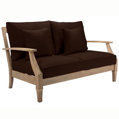Alder & Ore Brodrick Outdoor Patio Loveseat - Color: Brown