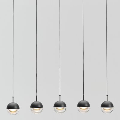 Seed Design Dora PL5 LED Linear Chandelier - Color: Black - Size: 5 light -