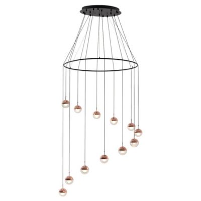 Seed Design Dora P12 Multi-Light LED Pendant Light - Color: Clear - Size: 1