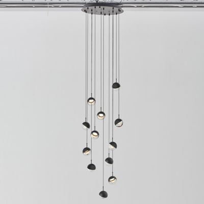 Seed Design Dora P12 Multi-Light LED Pendant Light - Color: Clear - Size: 1