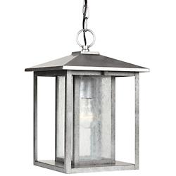 Hunnington Outdoor Pendant with Clear Seeded Glass