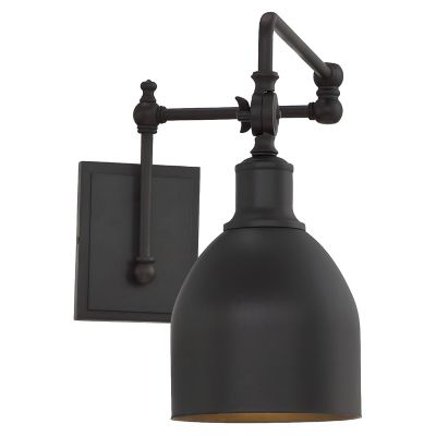 Alder & Ore Francis Swing-Arm Wall Sconce - Color: Bronze - Size: 1 light