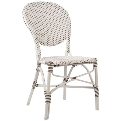 Sika Design Isabell Outdoor Side Chair Alu-Rattan - Color: White - 7180CPWH