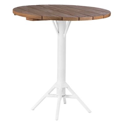 Sika Design Nicole Outdoor Round Bar Table - Color: Brown - KIT-9488WH-PCO8