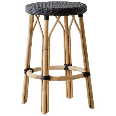 Sika Design Simone Rattan Stool - Color: Black - Size: Counter - 9183BLBL