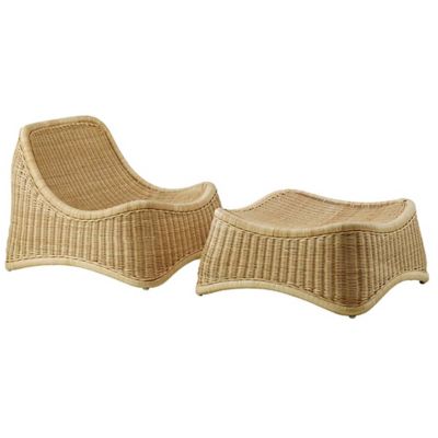 Sika Design Nanna Ditzel Chill Lounge Chair and Stool - Color: Beige - ND-2