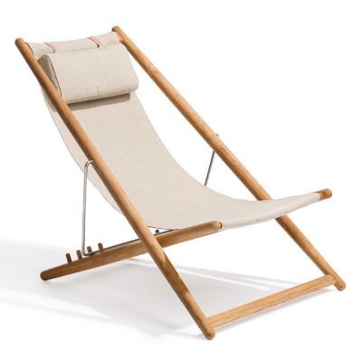 Skargaarden H55 Folding Outdoor Lounge Chair - Color: Beige - H55-F-BP