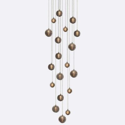 Shakuff Kadur Drizzle 19 Multi-Light Pendant Light - Color: Black - Size: 