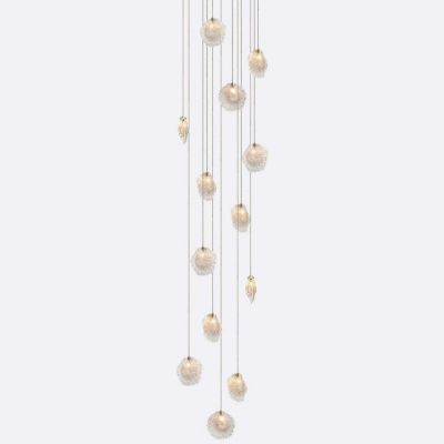 Shakuff Crystal Shell CS13 LED Multi-Light Pendant Light - Color: Clear - Size: 7 " - CS13-5AB-SC-7CL