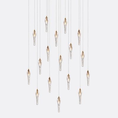 Shakuff Spear SP 17 Multi-Light Pendant Light - Color: Clear - Size: 17 lig