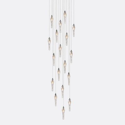 Shakuff Spear SP 17 Multi-Light Pendant Light - Color: Clear - Size: 18 lig