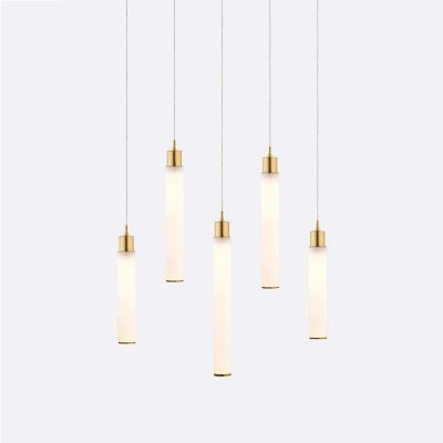 Shakuff White Candle 5 Multi-Light Pendant Light - Size: 5 light - WC5-5AB-