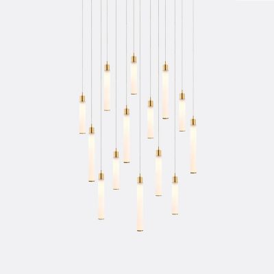 Shakuff White Candle 14 Multi-Light Pendant Light - Size: 14 light - WC14-5