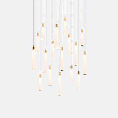 Shakuff White Candle 17 Multi-Light Pendant Light - Size: 17 light - WC17-5