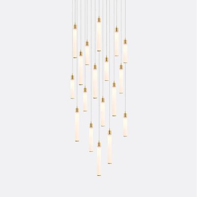 Shakuff White Candle 18 Multi-Light Pendant Light - Size: 18 light - WC18-5