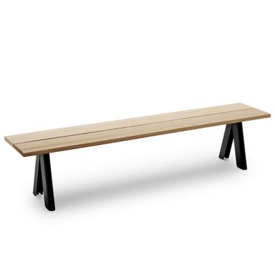 Fritz Hansen (Lightyears) Overlap Outdoor Bench - Color: Black - 1392013