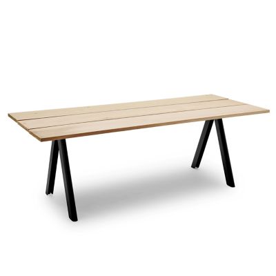 Fritz Hansen (Lightyears) Overlap Outdoor Dining Table - Color: Black - 139