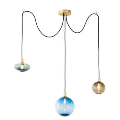 SkLO Drape Composition 2 Pendant Light - Color: Blue - Size: 3 light - LT18