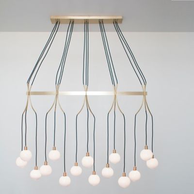 SkLO Drape Skirt Linear Chandelier - Color: Brass - Size: 15 light - LT290W