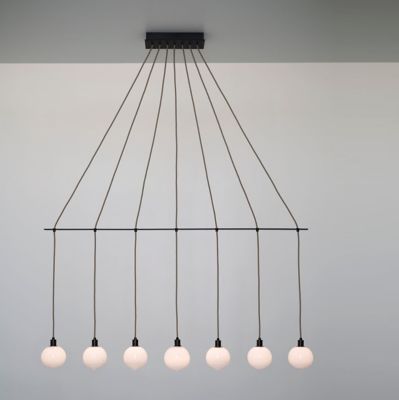 SKL2043703 SkLO Drape Linear Chandelier - Color: White - Size sku SKL2043703