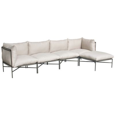 Seasonal Living Hebrides 5 Piece Outdoor Sectional Sofa - Color: White - HE