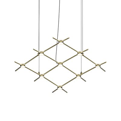 SONNEMAN Lighting Constellation Aquarius Minor LED Chandelier - Color: Bras