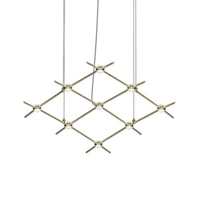 SONNEMAN Lighting Constellation Aquarius Minor LED Chandelier - Color: Bras