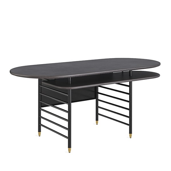 Steelcase Frank Lloyd Wright Racine Desk - Color: Black - Size: 35 In x 72 