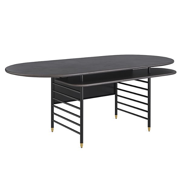 Steelcase Frank Lloyd Wright Racine Executive Desk - Color: Black - Size: 