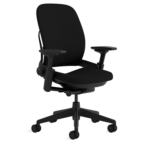 Steelcase Leap Upholsered Adjustable Chair - Color: Black - SXGLP8KNNNQ18YF
