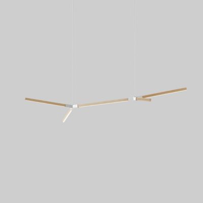 Bough Double Pendant Light - Color: Beige - Size: Middle - Stickbulb MID-DBL-BOUGH-MA-BN-2700-120-SB-036-F