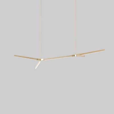 Bough Double Pendant Light - Color: Beige - Size: Middle - Stickbulb MID-DBL-BOUGH-MA-PB-2700-120-SB-036-F