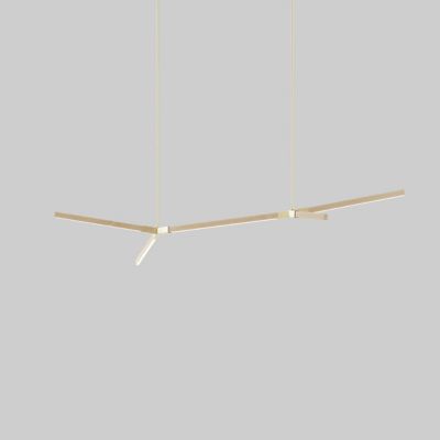 Bough Double Pendant Light - Color: Beige - Size: Middle - Stickbulb MID-DBL-BOUGH-MA-BB-2700-120-SB-036-F