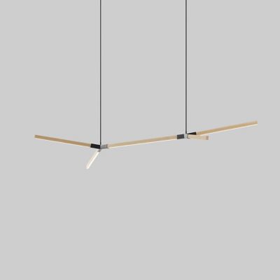 Bough Double Pendant Light - Color: Beige - Size: Middle - Stickbulb MID-DBL-BOUGH-MA-BL-2700-120-SB-036-F