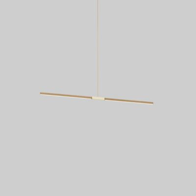 6 Foot LED Linear Chandelier Light - Color: Beige - Stickbulb PEND-6FT-MA-PB-3000-120-SB-036-F