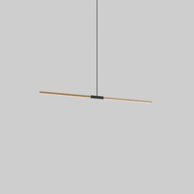 6 Foot LED Linear Chandelier Light - Color: Beige - Stickbulb PEND-6FT-MA-MB-3000-120-SB-036-F