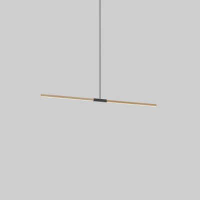 6 Foot LED Linear Chandelier Light - Color: Beige - Stickbulb PEND-6FT-MA-BL-3000-120-SB-036-F