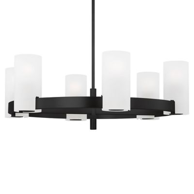 Visual Comfort Studio Rhode Chandelier in White, Size: Large