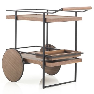 Stellar Works James Bar Cart - Color: Brown - JA-CA110.WN.001