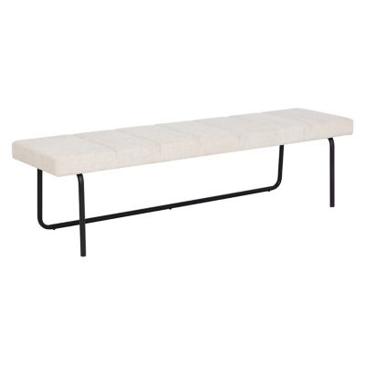 SUN2568486 Sunpan Casimir Bench - Color: White - 108907 sku SUN2568486