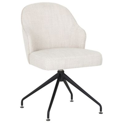 Sunpan Bretta Swivel Dining Chair - Color: White - 107510