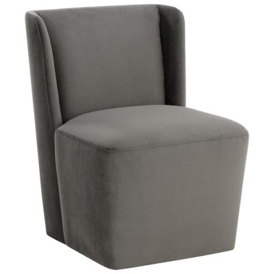 Sunpan Amita Wheeled Dining Chair - Color: Grey - 109899