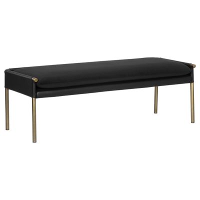 SUN2568938 Sunpan Bellevue Bench - Color: Black - 106185 sku SUN2568938