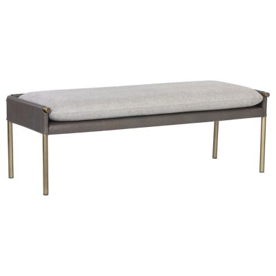 SUN2568939 Sunpan Bellevue Bench - Color: Grey - 106404 sku SUN2568939