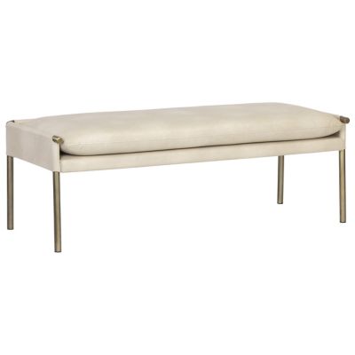 SUN2568940 Sunpan Bellevue Bench - Color: Cream - 106186 sku SUN2568940