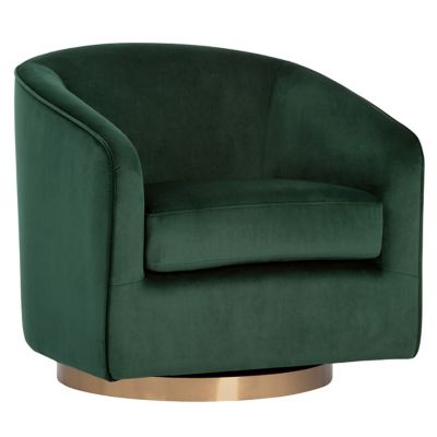 Sunpan Hazel Swivel Lounge Chair in Green