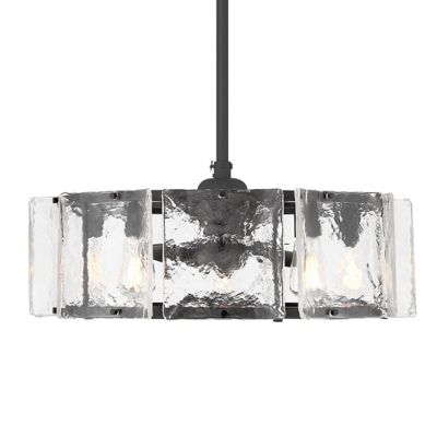 Savoy House Genry Chandelier with Fan - Color: Black - Blade Color: Black -