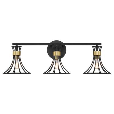 Savoy House Breur Vanity Light - Color: Black - Size: 3 light - 8-6080-3-14