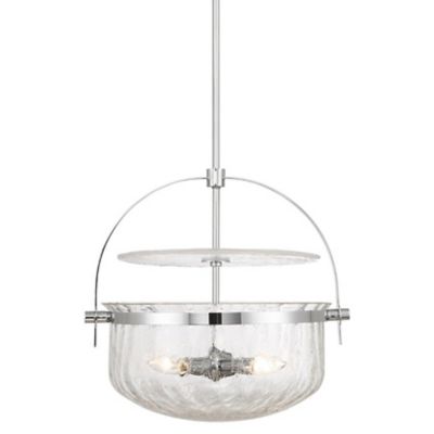 Savoy House Denmar Semi-Flushmount Light/Pendant - Color: Clear - Size: 4 l